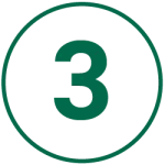 icon of a number 3
